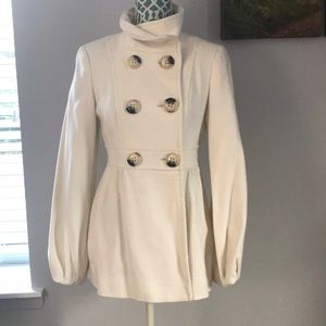 Jessica Simpson cream coat
